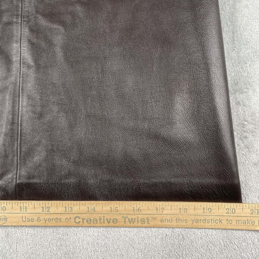 Lauren Ralph Lauren LRL Skirt Womens Sz 8 Brown Leather Pencil Western Boho 90s - Picture 11 of 13